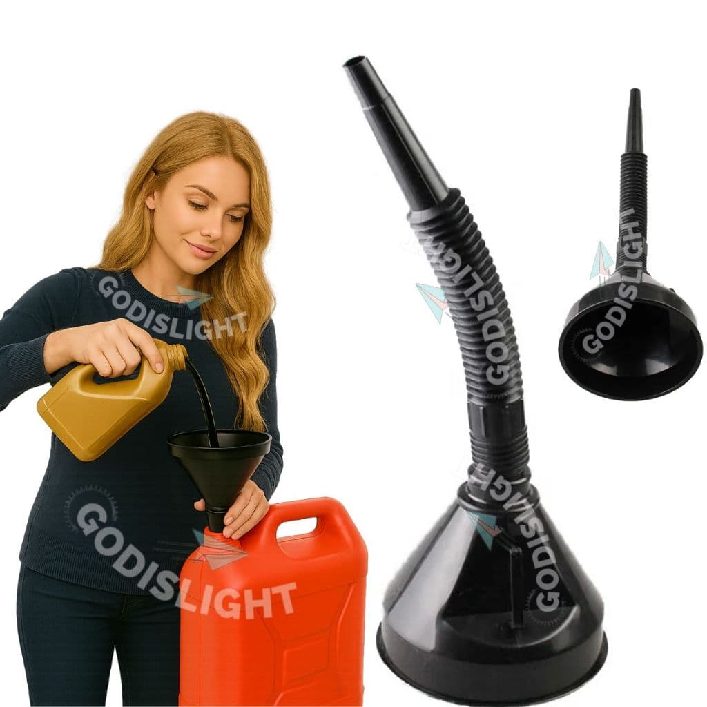 Funil 36 cm Flexível Plástico Sanfonado Para Motos Carros Utilidades Domesticas Reforçado MultiUtilidade