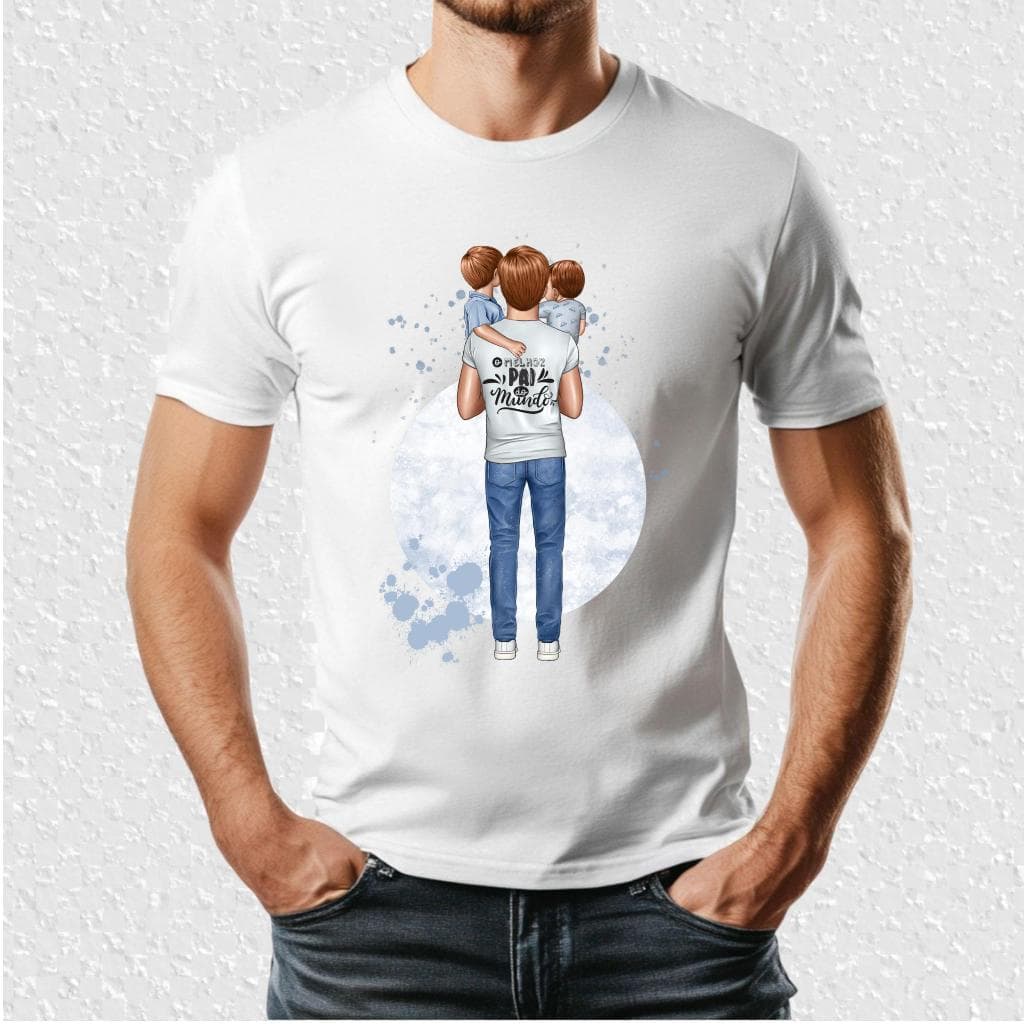 Bella Gis Camiseta Personalizada Dia dos Pais Meu Herói Papai Pai e Filhos Meninos