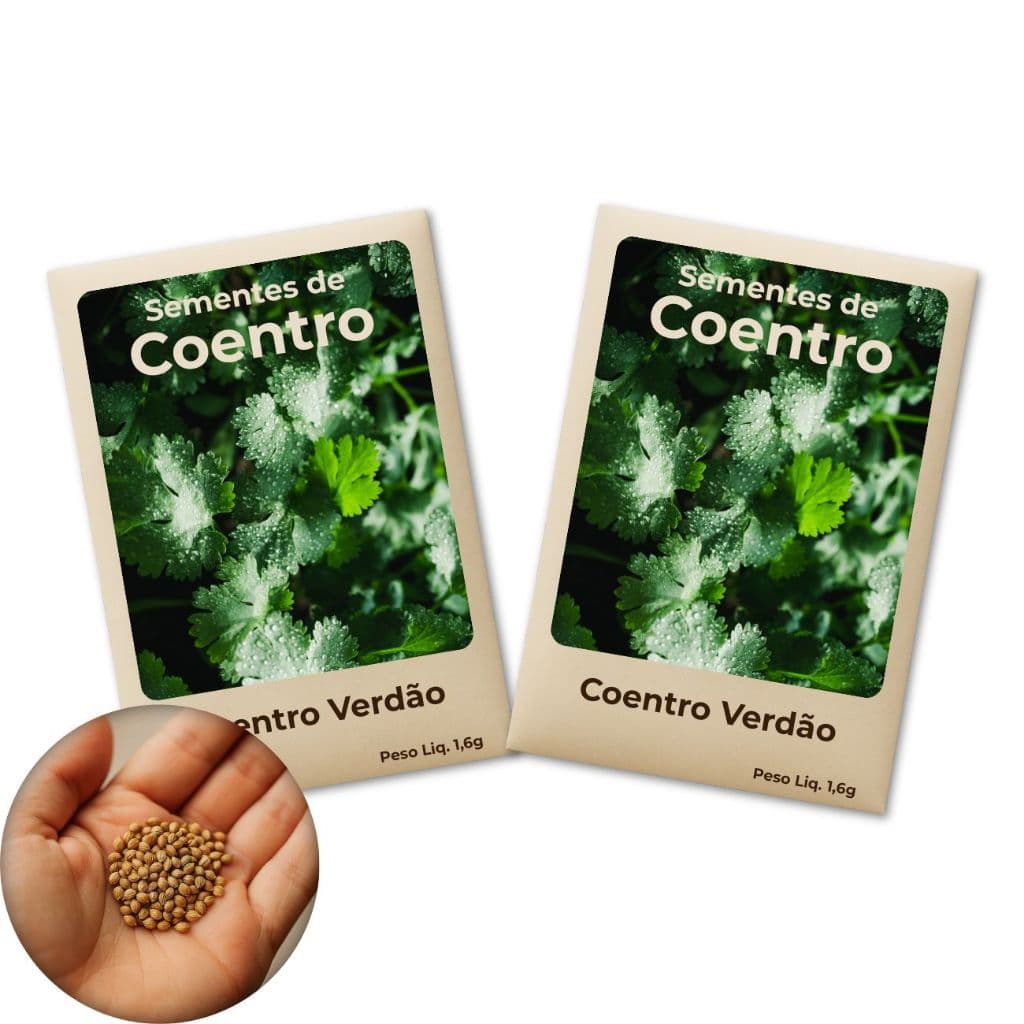 Sementes de Coentro Verdão, Perfeitas Para Plantio em Hortas Urbanas e Jardins - Combo 2 Pct