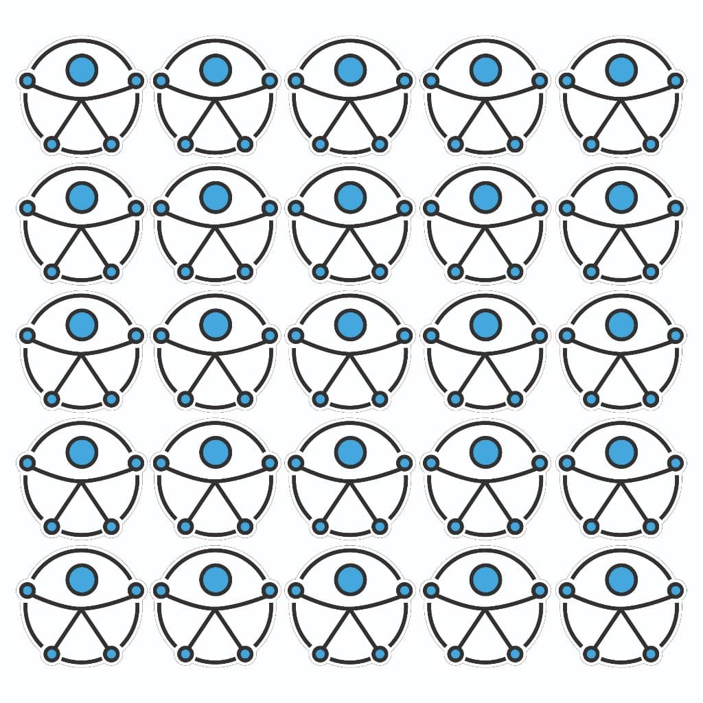 100 un. Adesivo Stickers Símbolo Acessibilidade 3x3cm