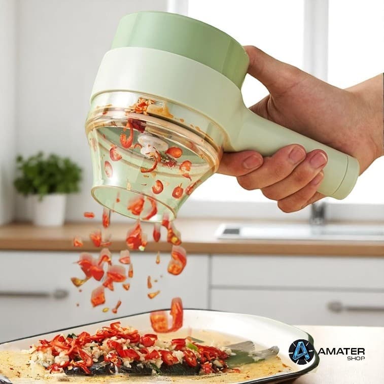 Cortador Triturador Processador Elétrico Multifuncional 200ml Para Frutas Vegetais Carnes