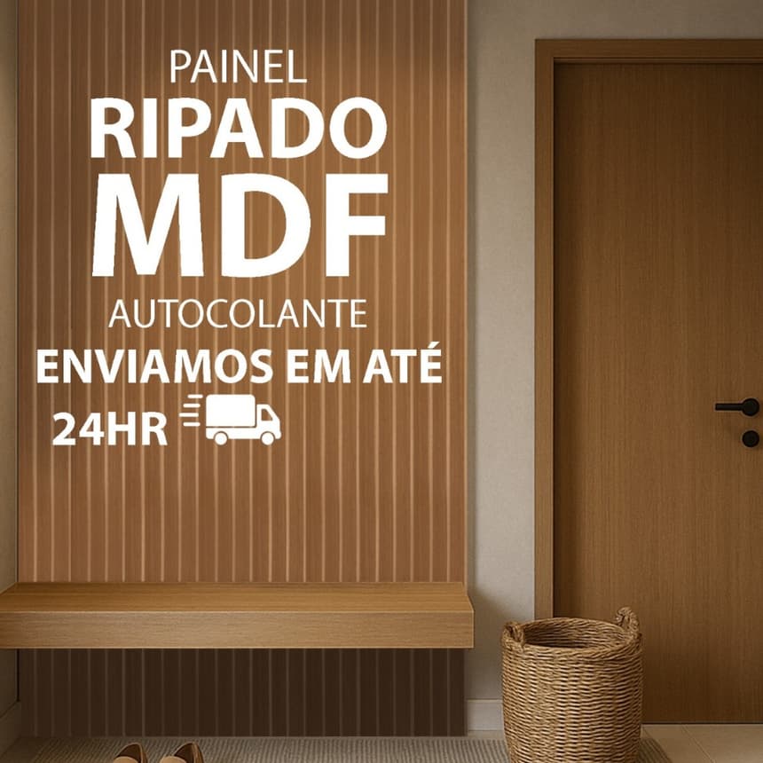 ENVIO FULL KIT 30 PLACAS DE PAINEL RIPADO EM MDF AUTO COLANTE