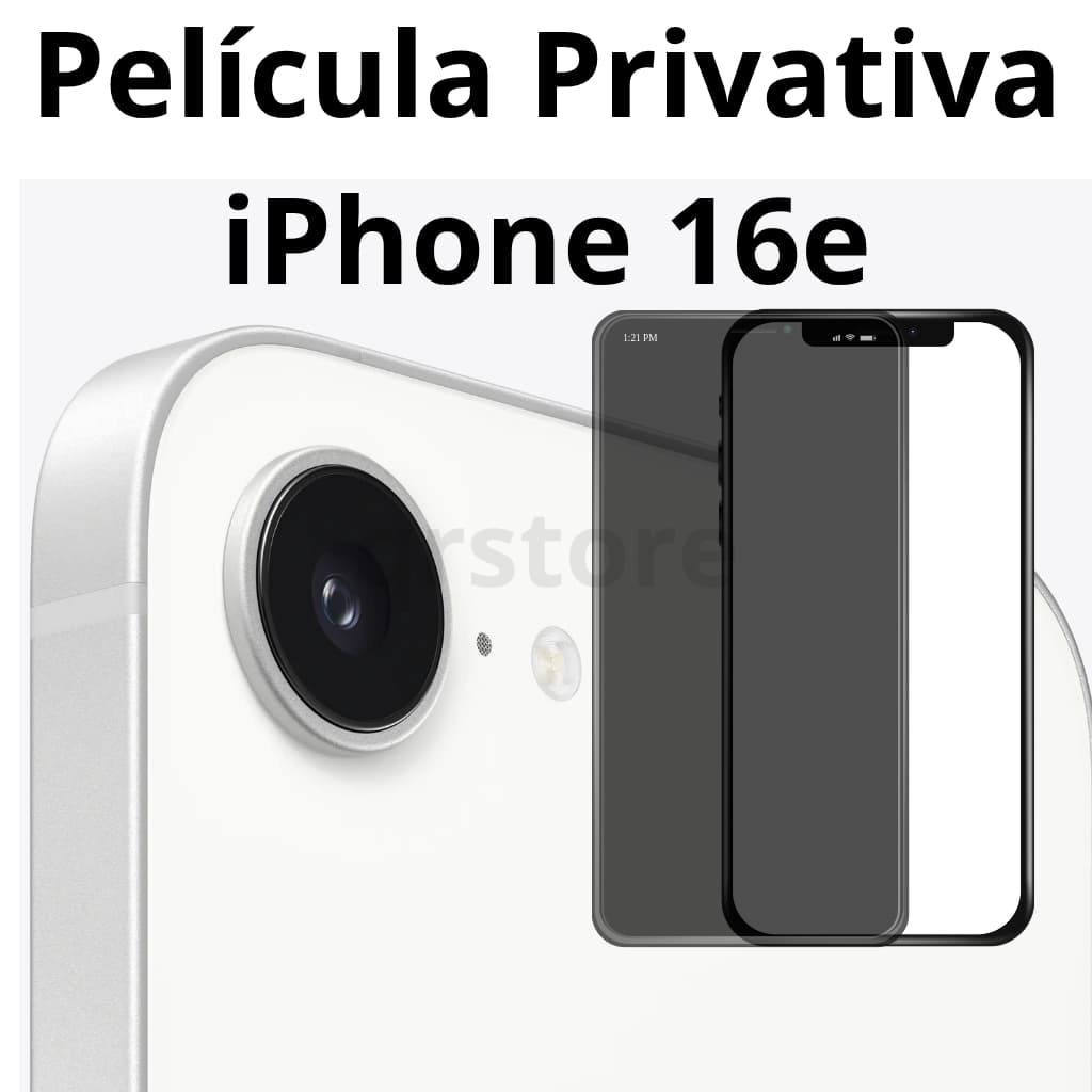 Película Privacidade iPhone 16e Protetor de Tela de Vidro 3D Anti - curioso