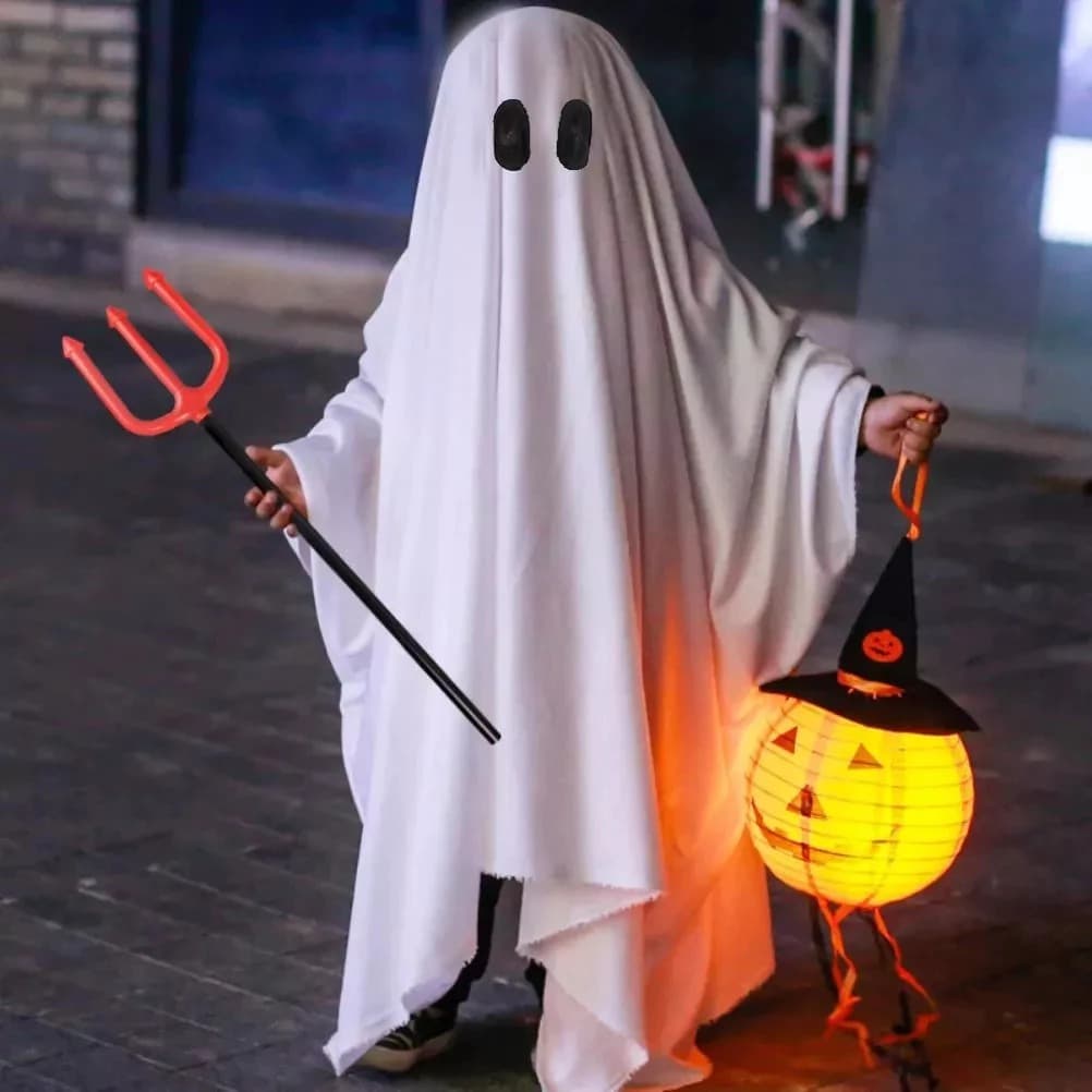 Fantasia Fantasma Halloween Capa Festa Decoração Fantasminha Infantil Adulto Halowen