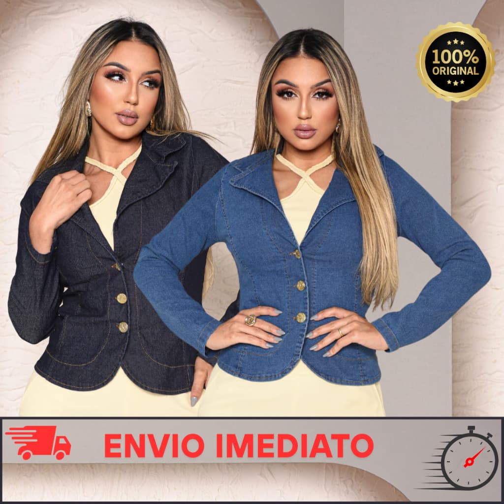 blazer jeans feminino, jaqueta feminina social jaqueta linda confortável
