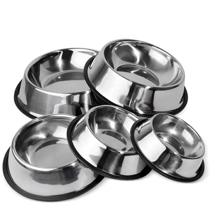 Comedouro Pote Comida Ração Água Pet Cães Gatos Inox Antiderrapante - Comedouro para Cachorro Inox