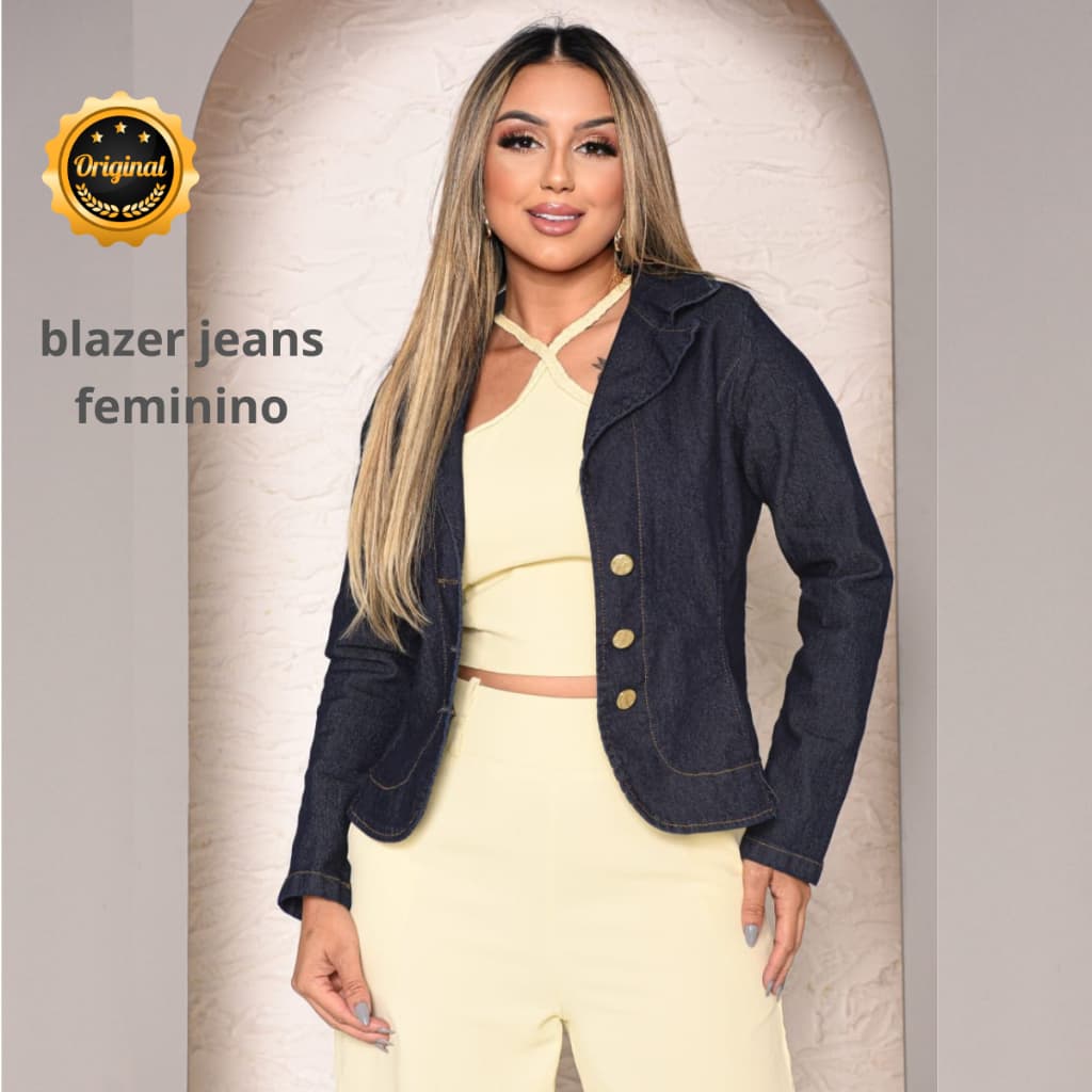jaqueta feminina, jaqueta jeans casual, blazer feminino social e casual