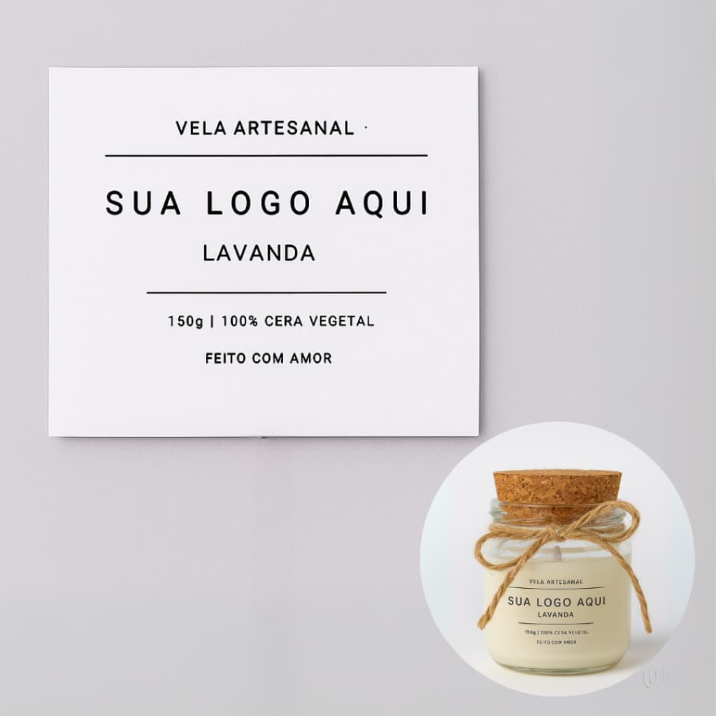 Kit Adesivo Personalizado de Vela Para Lembrancinha