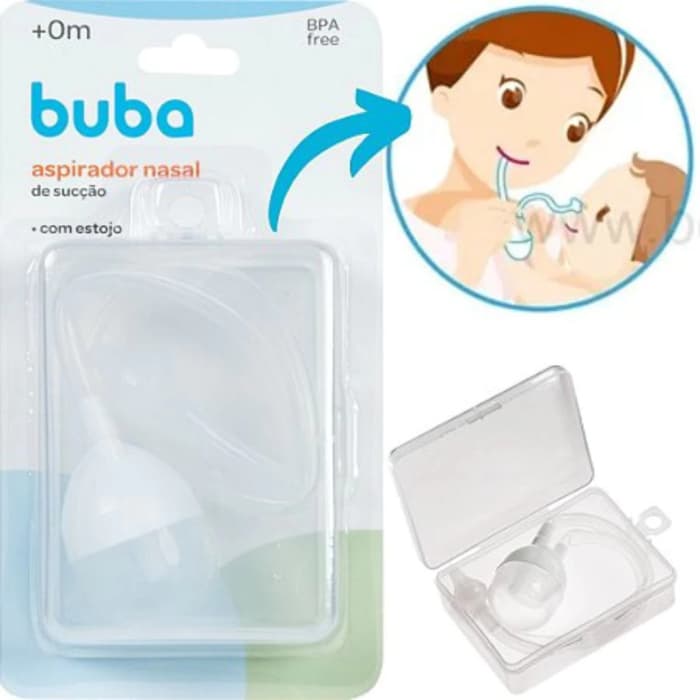 Aspirador Nasal de Succão com Estojo - Buba Aspirador Nasal Para Bebês
