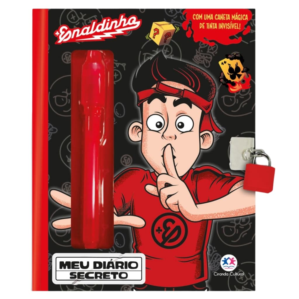 Enaldinho - Livro Diário Secreto: Com Caneta Especial Tinta Invisível Presente Para Crianças