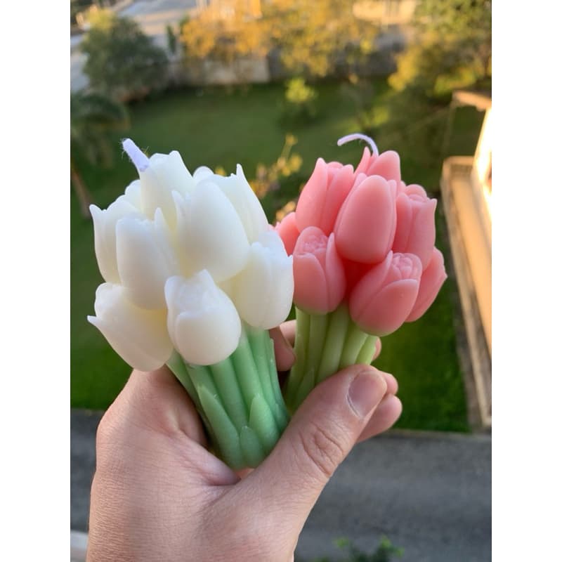 Vela Aromática Buquê de Tulipas 90g – 10, 20 e 40 Unidades – Presente Decorativo e Lembrancinhas