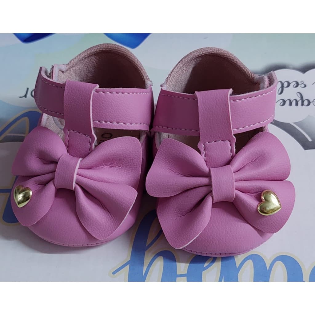 sapatilha para bebê menina com laço envio imediato