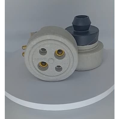 TOMADA + PLUG MACHO 2x30A POLARIZADA (PORCELANA)
