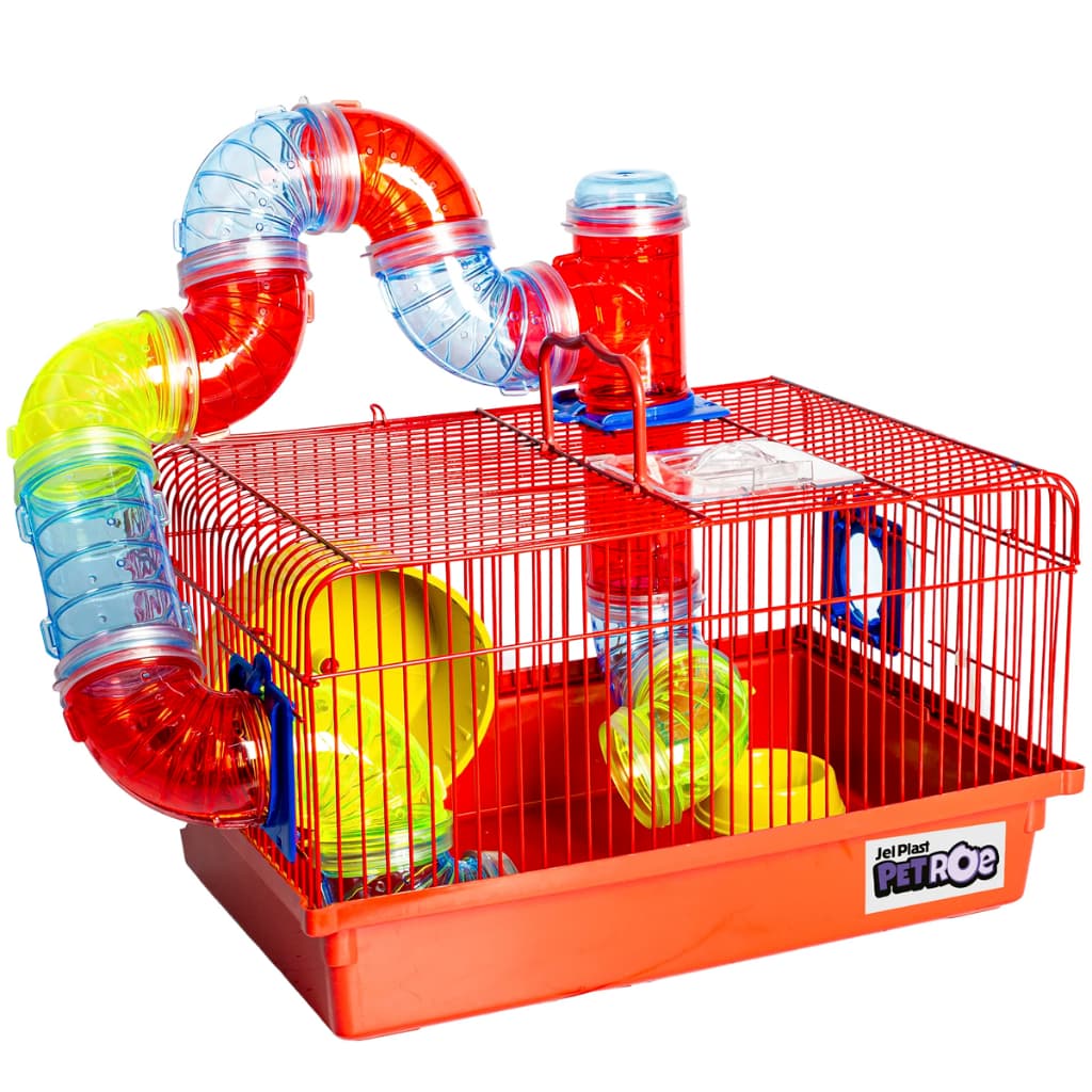 Gaiola Casinha Hamster Tubo Super Luxo Confortavel Resistente 1 Andar Da Jel Plast