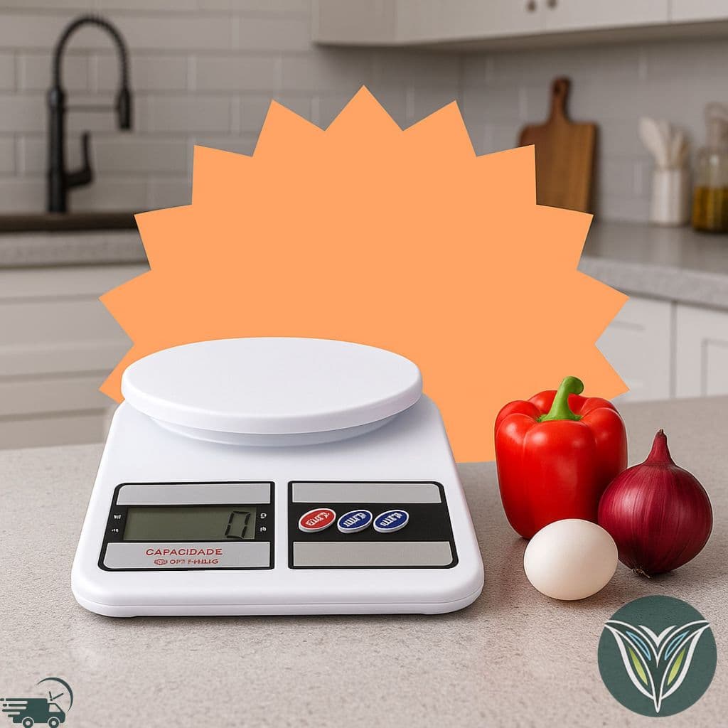 Balança Digital Para Cozinha 10Kg Display LCD Portátil Precisão Medição Medir Peso Pesar Alimentos Fitness Dieta