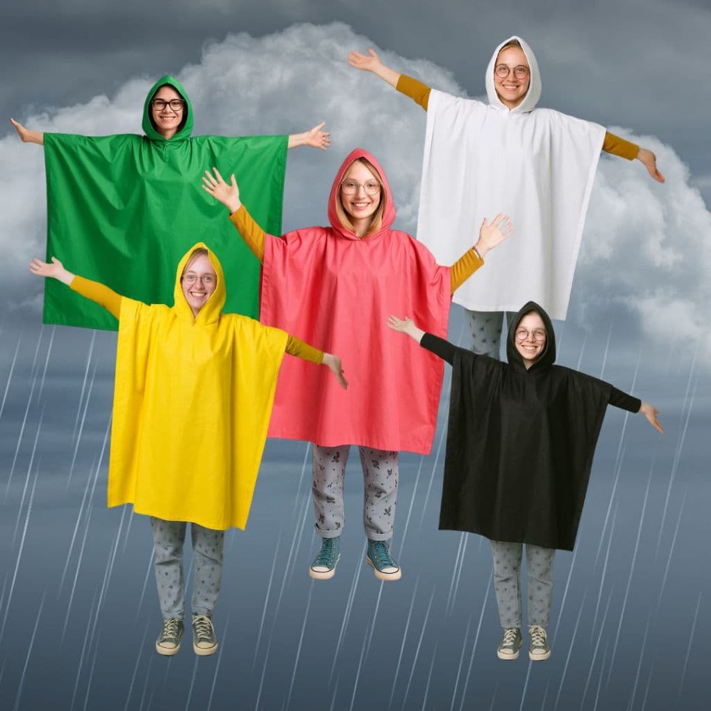 Capa De Chuva Estilo Poncho Resistente E Moderna