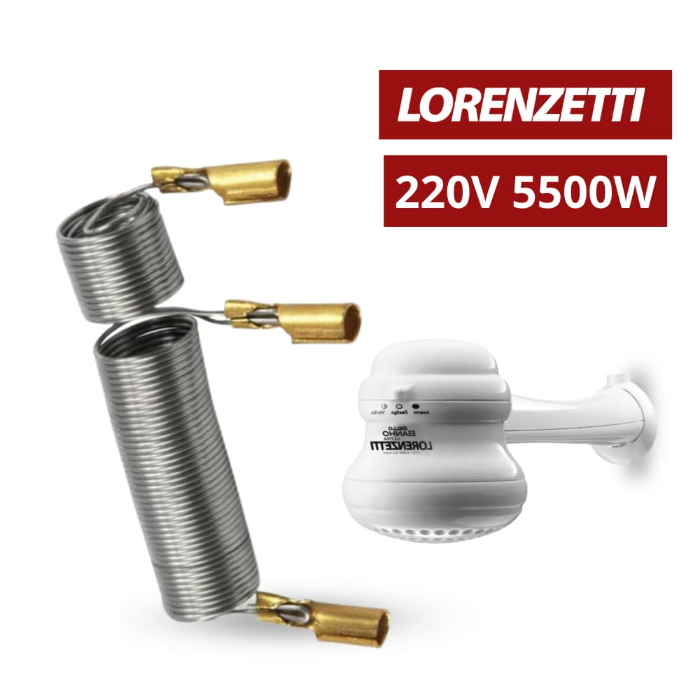 Resistencia Ducha Torneira Elétrica Bello banho 220V 5500W LORENZETTI Chuveiro