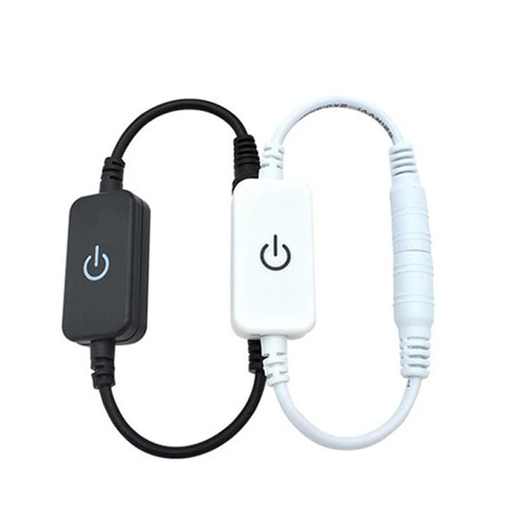 Central Dimmer Touch Ajuste Intensidade Brilho da Luz Fita LED 12V 24V Cor Única 2 Vias