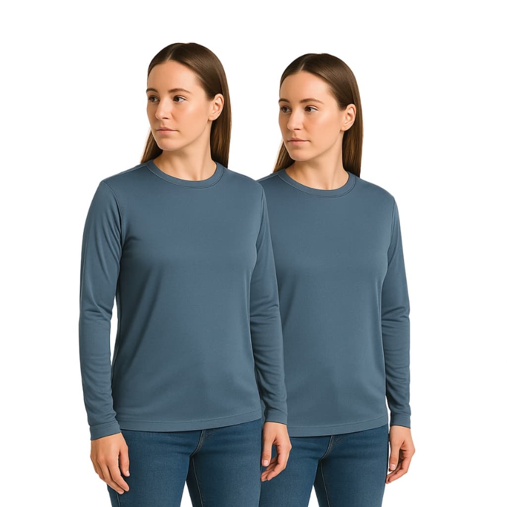 KIT 2 CAMISAS SEGUNDA PELE TÉRMICAS SORTIDAS FEMININA - PROTEÇÃO UV - PREMIUM