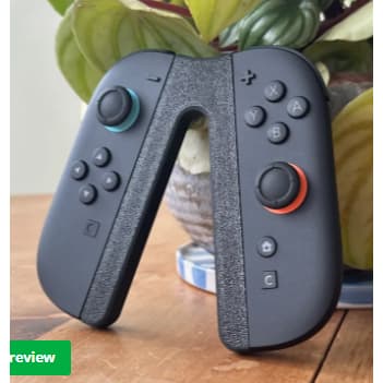 [O MAIS BARATO+ENVIO RÁPIDO!] Punho Compacto para Controle JoyCon do Nintendo Switch 2 - Manete -  Controle - 3D