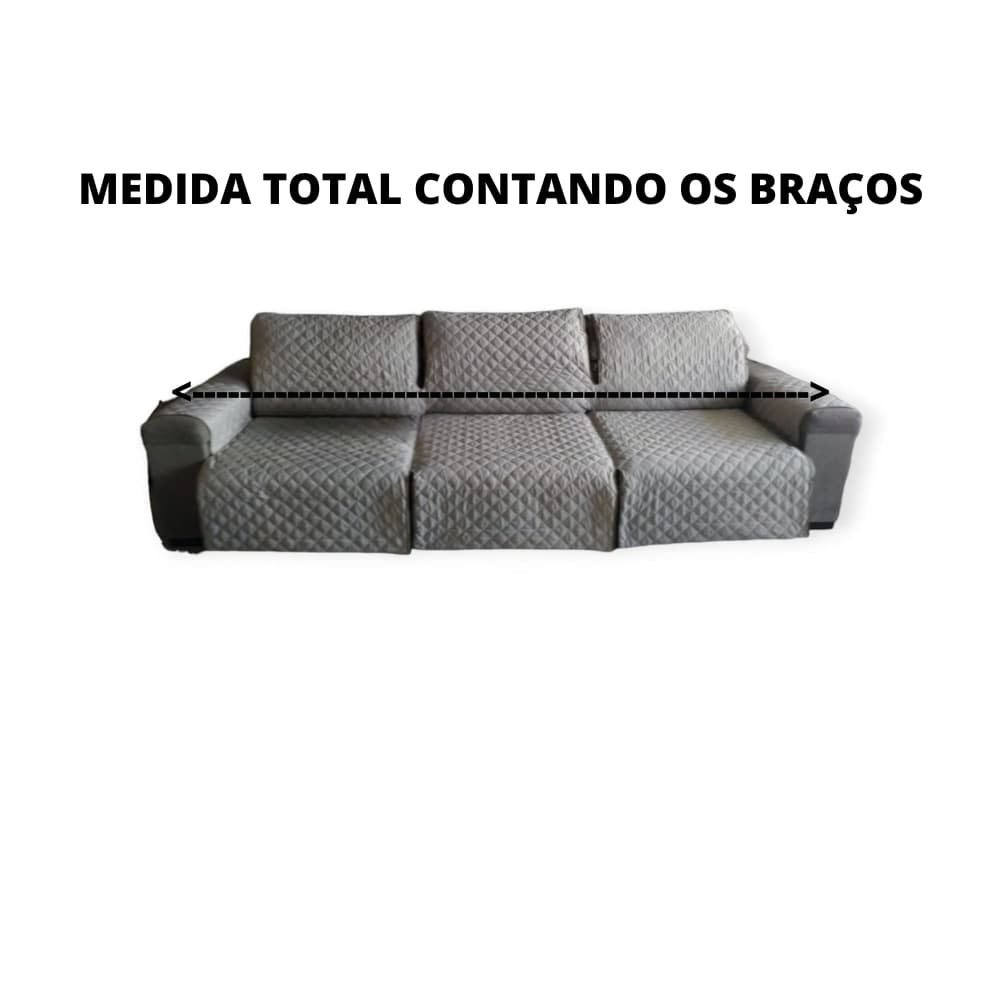 Protetor De Sofá Retrátil 3 Mód 3,00m( Medida Com Os Braços)