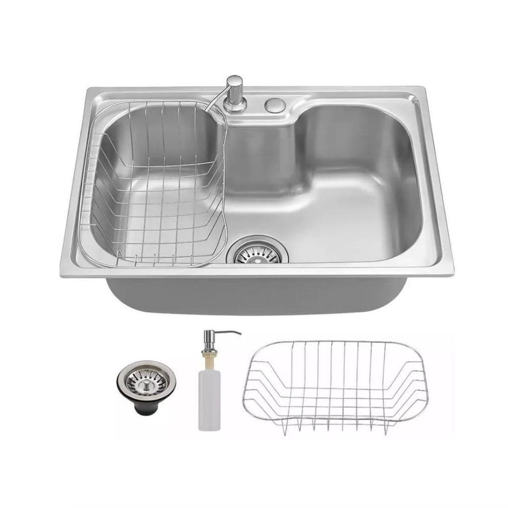Cuba Para Cozinha Com Acessórios 50x40 Gourmet Aço Inox Escovado Pia