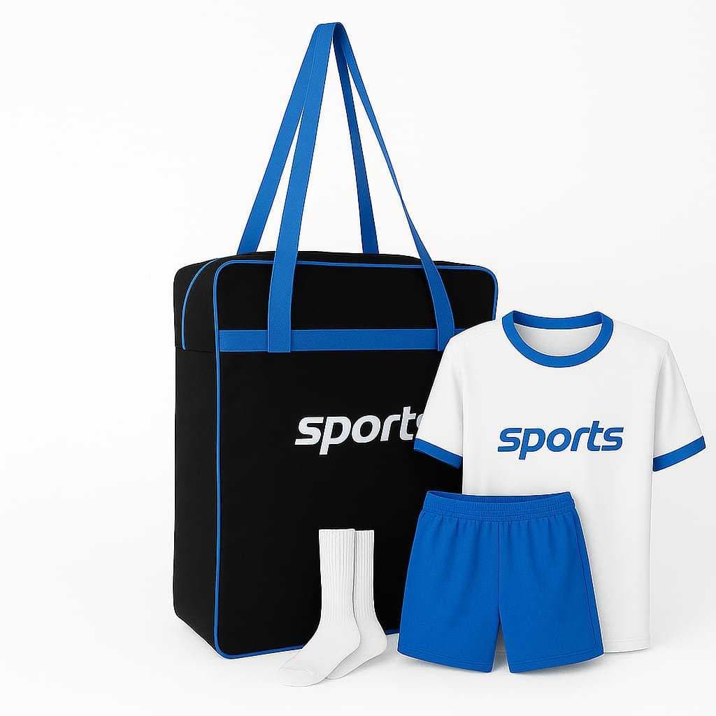 Bolsa Sacola Mala Transporte Fardamento Uniforme Azul