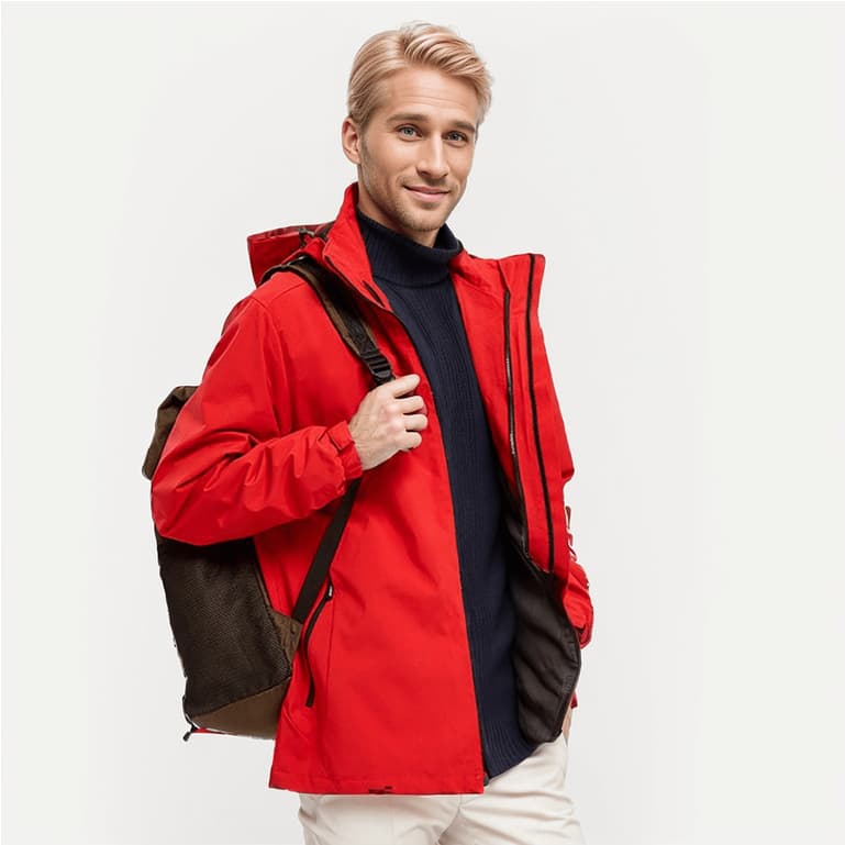Jaqueta masculina à prova d'água e à prova de vento para manaquecidoter