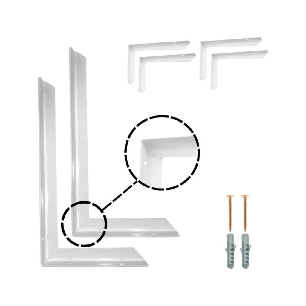 Kit 4 Suporte Mão Francesa Master Em L 20cm Parede Reforçado 2 e 6 Unidades