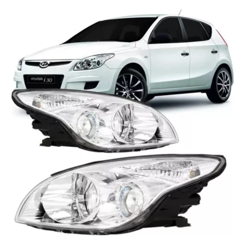 Par Farol Hyundai I30 2008 2009 2010 2011 12 Cromado