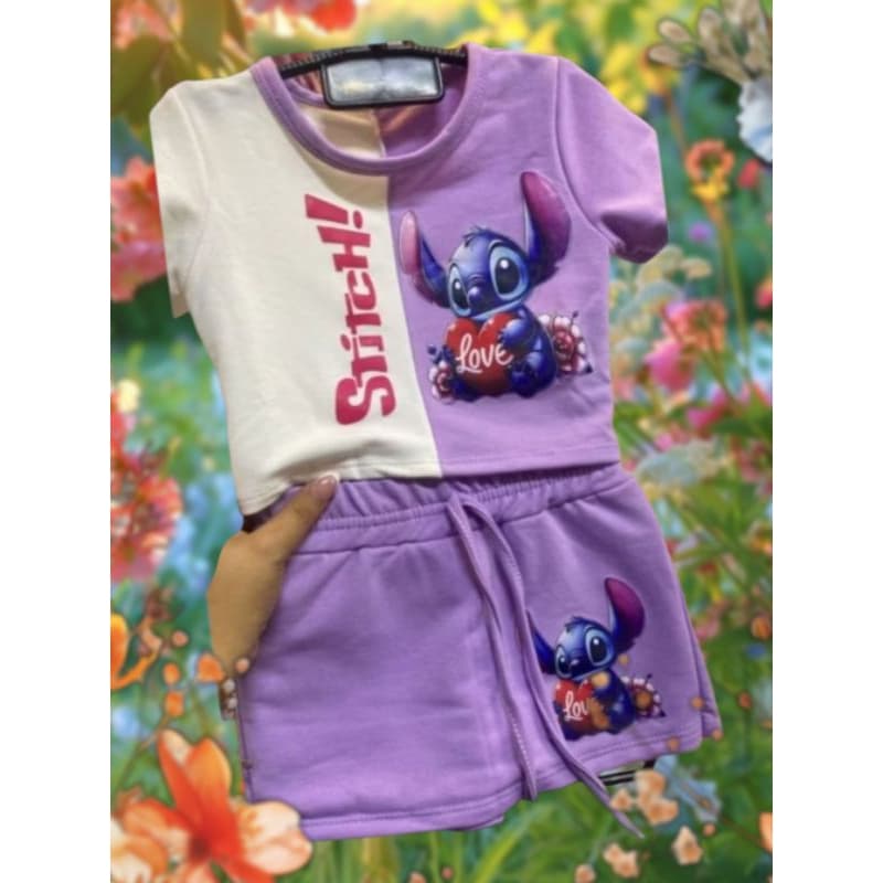 conjunto infantil juvenil femenina,  blusa + short saia (2 aos 14)
