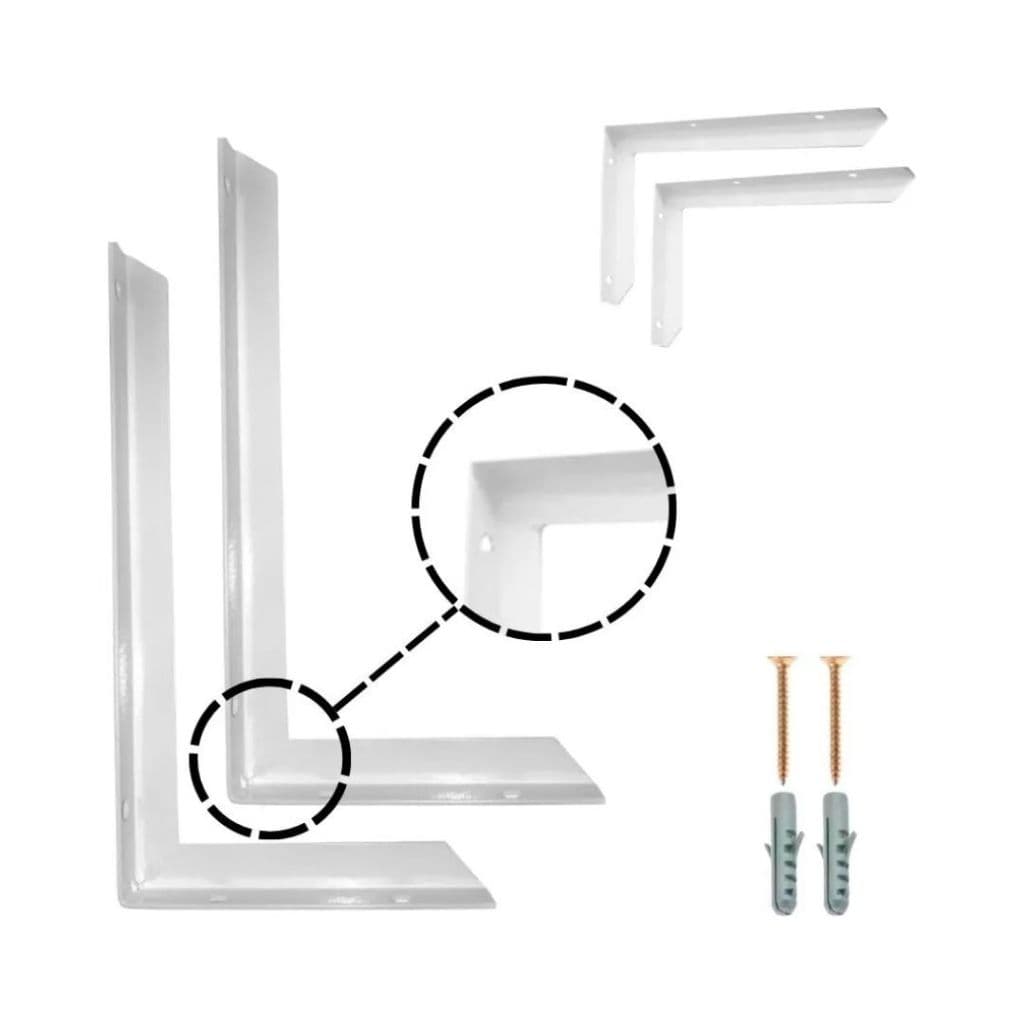 Kit 2 Suporte Em L 30cm Mão Francesa Master Parede Forte 4 e 6 Unidades