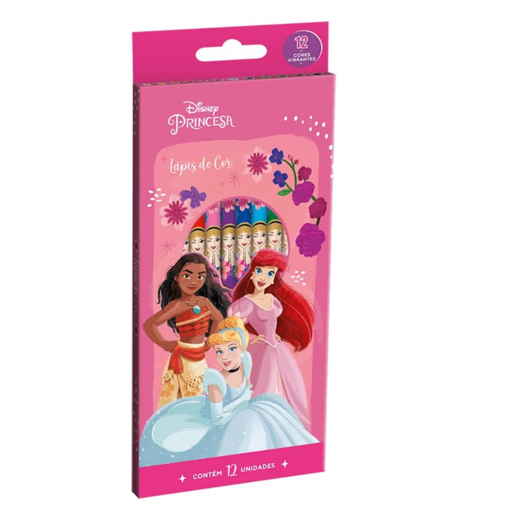 Lapis de cor 12 cores Princesas Disney