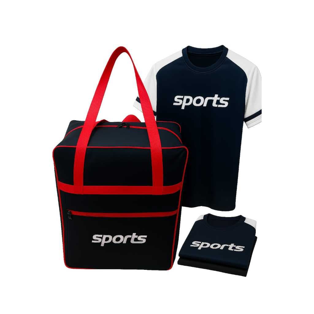 Bolsa Sacola Mala Transporte Fardamento Uniforme Vermelho Com Bolso