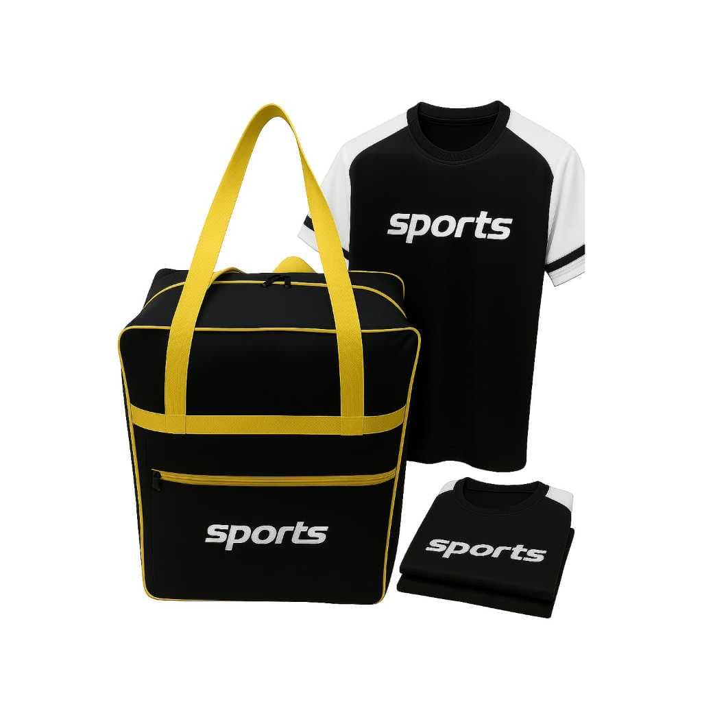 Bolsa Sacola Mala Transporte Fardamento Uniforme amarelo Com Bolso