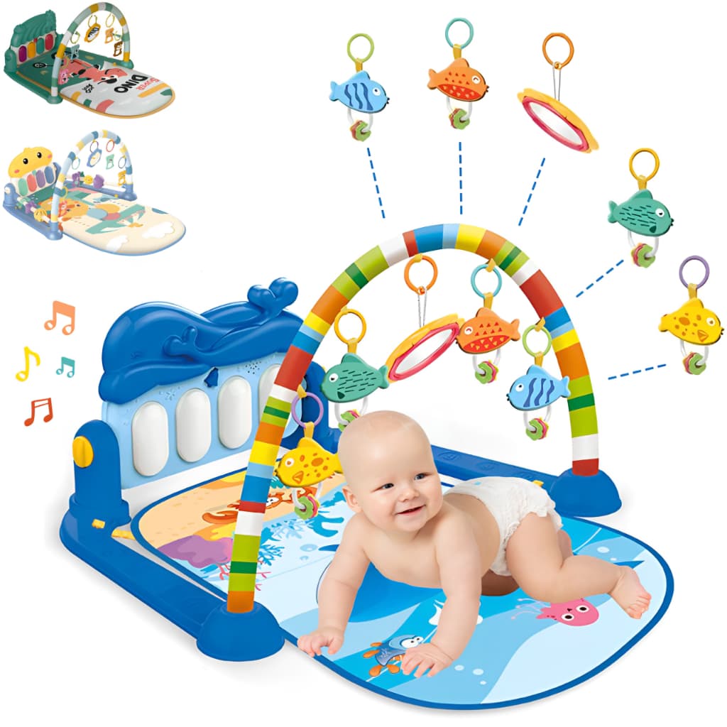 Tapete de Atividades Infantil Musical Bebê Piano Interativo Com Som