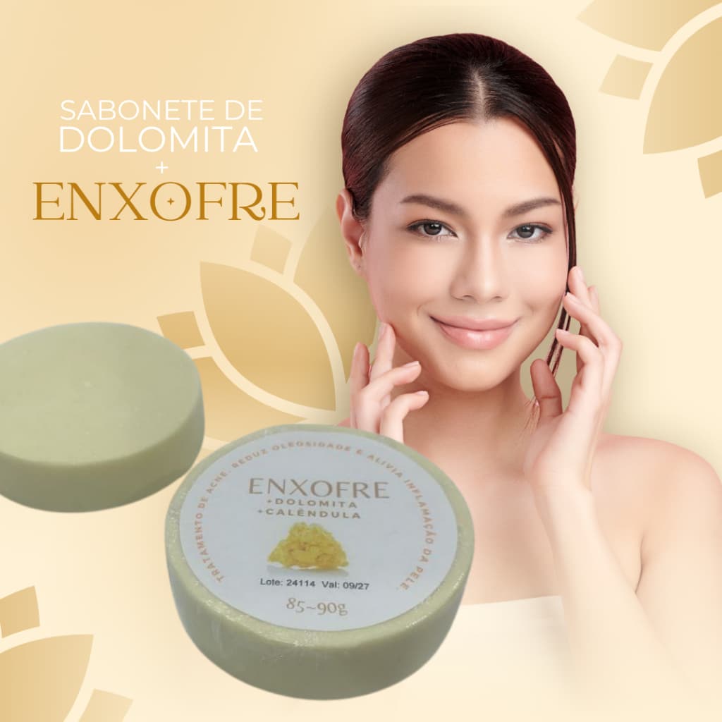 Sabonete Glicerinado Enxofre e Dolomita Barra -  90g