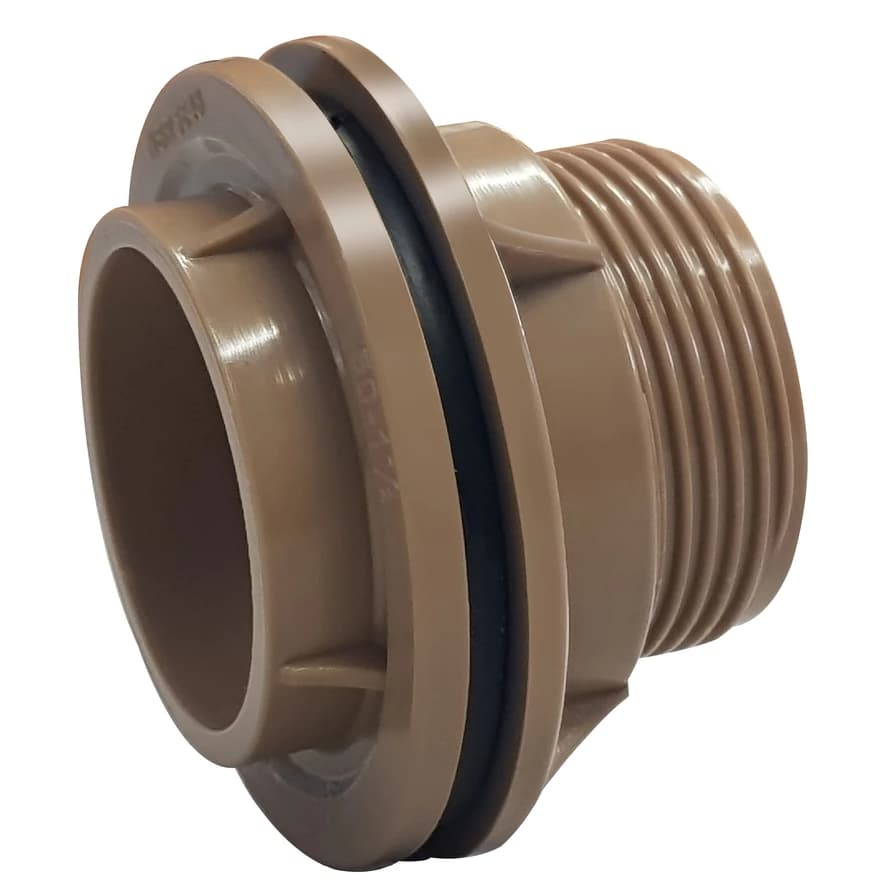Adaptador Flange Para Caixa D’ Água ou Cisterna PVC Marrom 32mmx1"