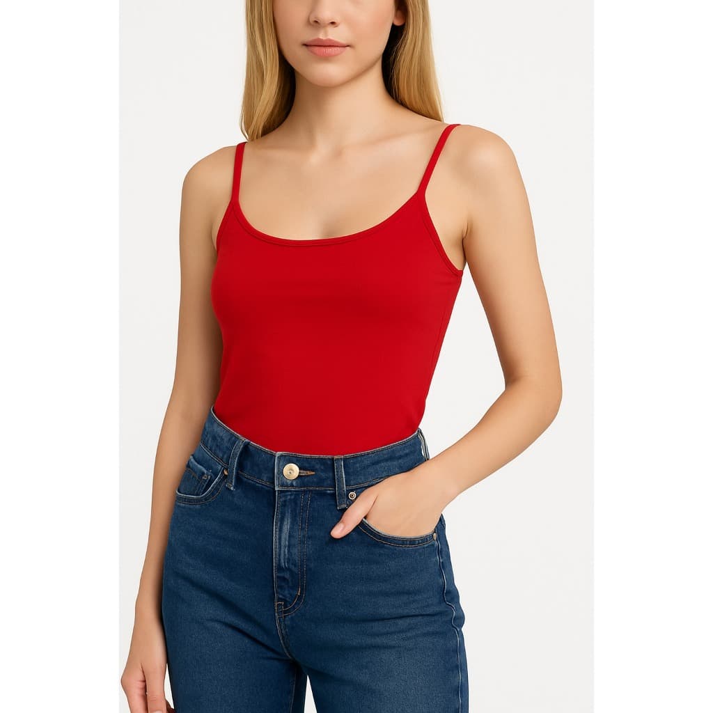 Regata de Alcinha Básica Feminina Casual Lisa Blusinha Para o Dia a Dia Confortável