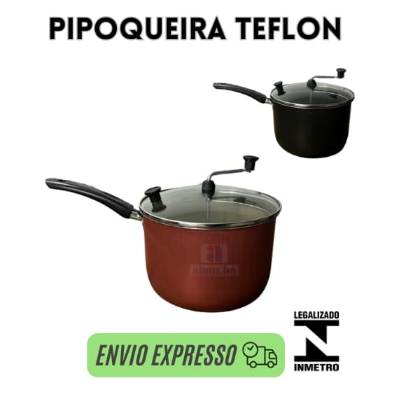 pipoqueira panela de pipoca antiaderente preta, vermelha 4 litros tampa de vidro pipoqueira