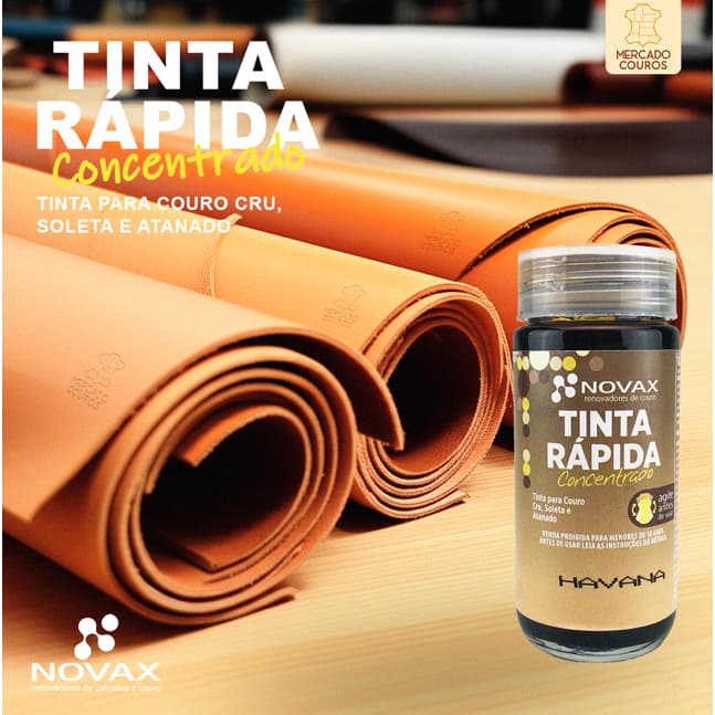 Tinta Rápida Couro Natural Cru Soleta Atanado Bainha Diversas Cores