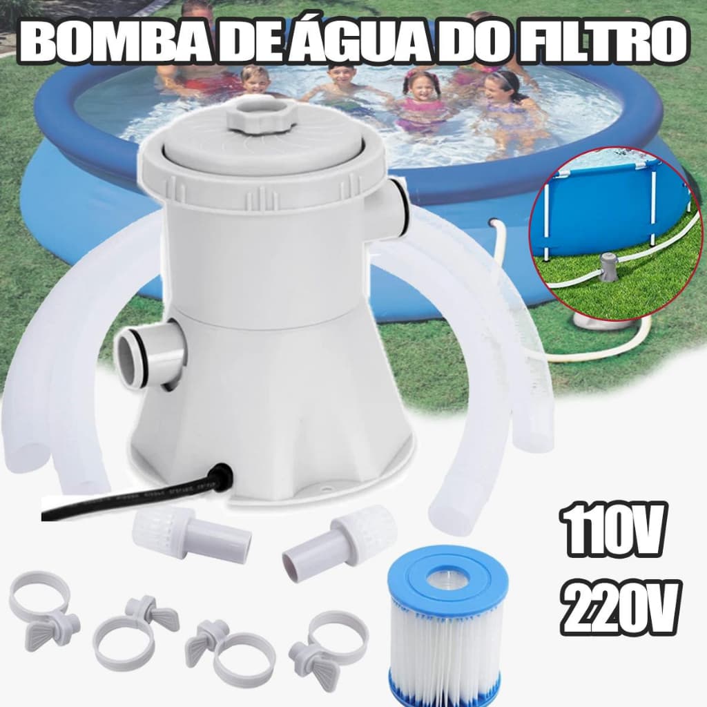 Bomba Piscina Filtro Bestway Bellife Intex Filtrante 1250L/h