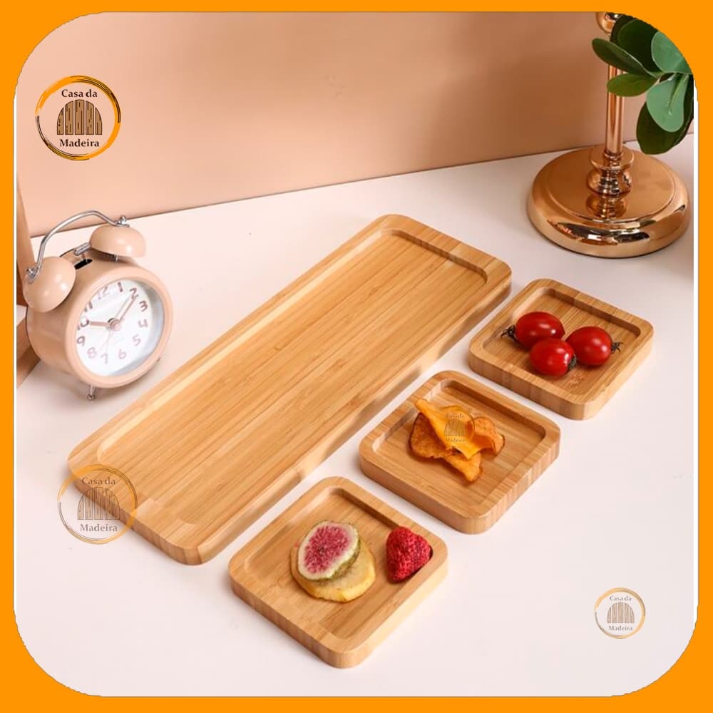 Bandeja Petisqueira De Madeira Cozinha Decoração Mesa Pinus