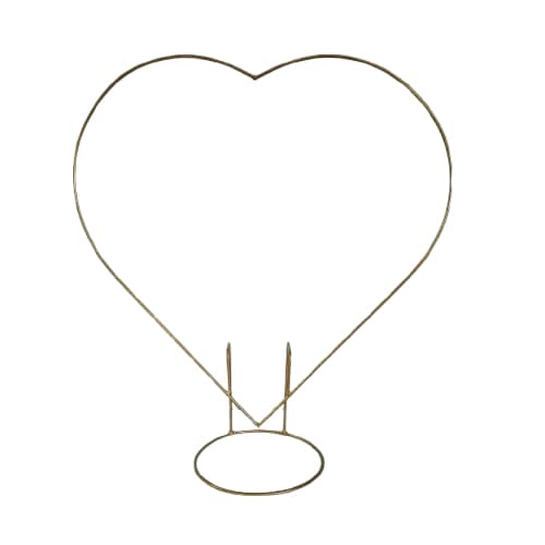 Arco de Mesa Coração Dourado de Ferro p/Decoração