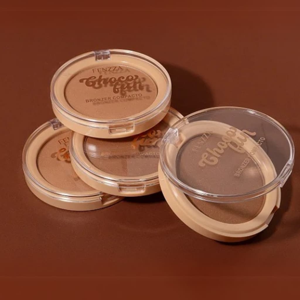 Bronzer Compacto Choco Fun Fenzza Efeito Natural e Cheirinho de Chocolate