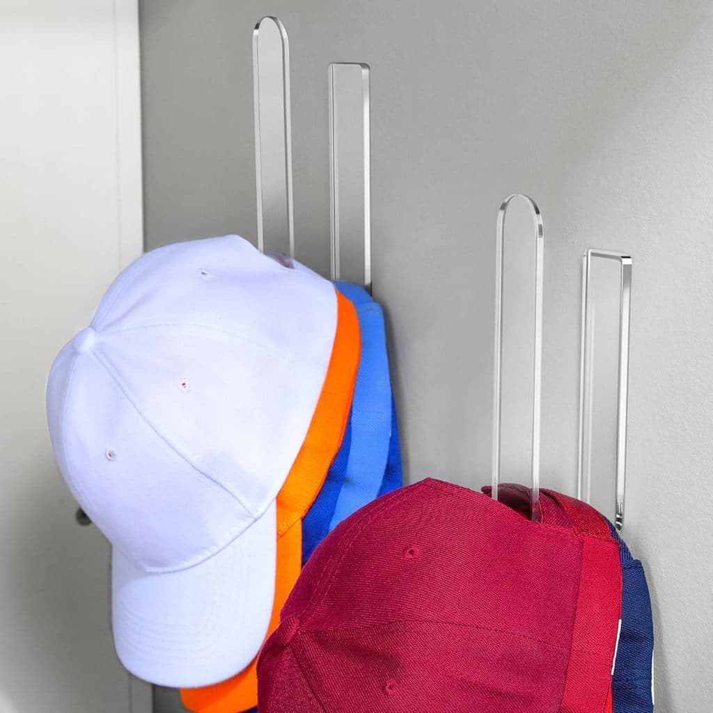 Porta-Chapéus Para Bonés De Beisebol Pacote Com 2 , Suporte Adesivo ABS Ganchos De Chapéu Parede , Organizador De Gancho