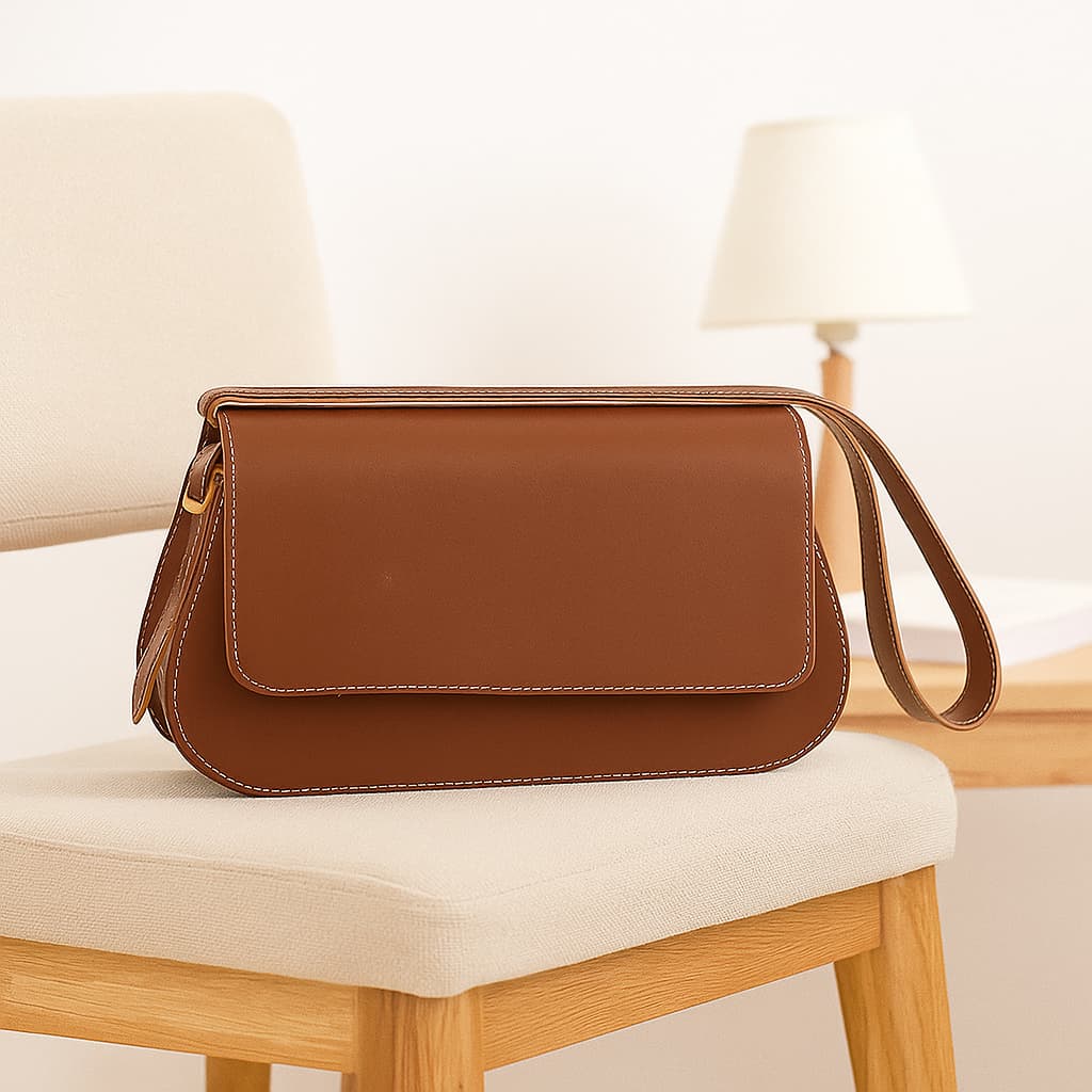 Bolsa Feminina Alça Curta De Mão E Ombro Baguete Estilosa Art Life