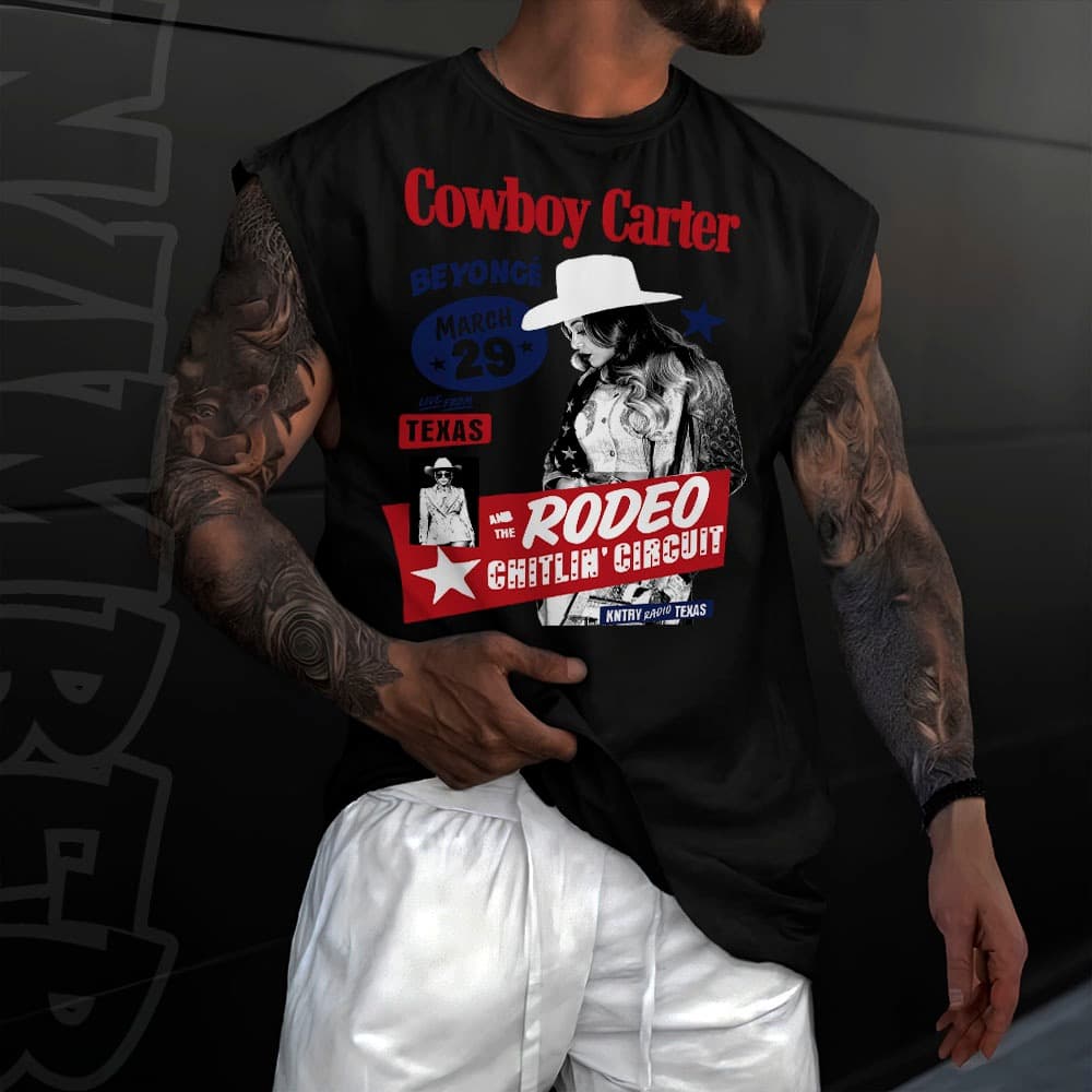 Camiseta regata machao oversized cowboy carter tour internacional 2025 beyonce Unissex em algodao