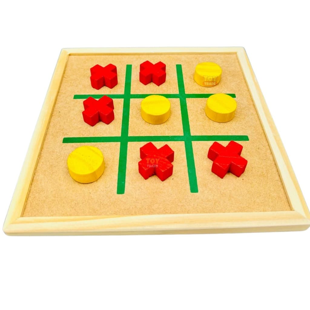 Tabuleiro Jogo da Velha em Madeira Jogo Clássico Educativo Brinquedo Raciocínio Estratégia Toy Trade