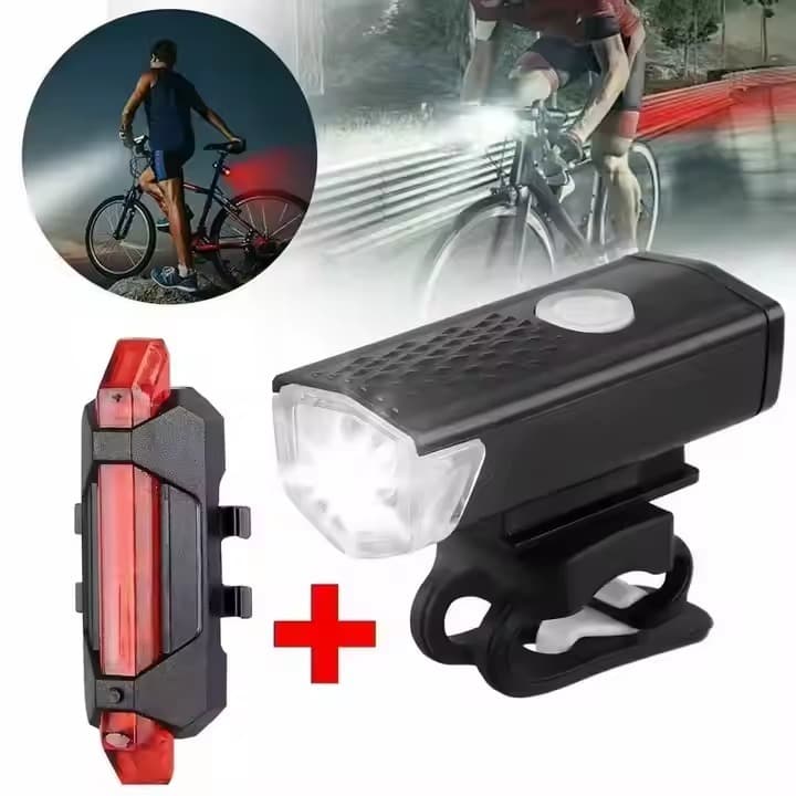 Kit Lanterna e Farol Bicicleta Bike Luz Ultra Led a Prova D'Água-Smile